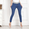 New large size women wear elastic jeans and nine sub pants