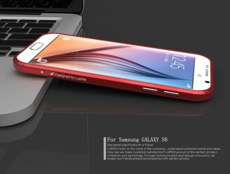 Luphie Blade Sword Slim Light Aluminum Bumper Metal Shell Case for Samsung Galaxy S6 G9200