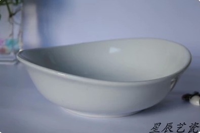 【库存尾单餐具】高温白瓷异形碗汤碗盆特价处理出口品质