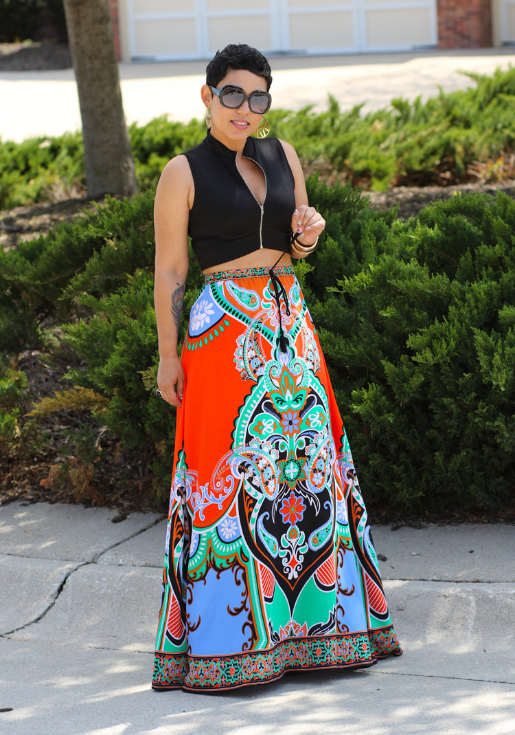 Polyester Fashiondress(Orange - One Size) NHDF0404-Orange - One Size