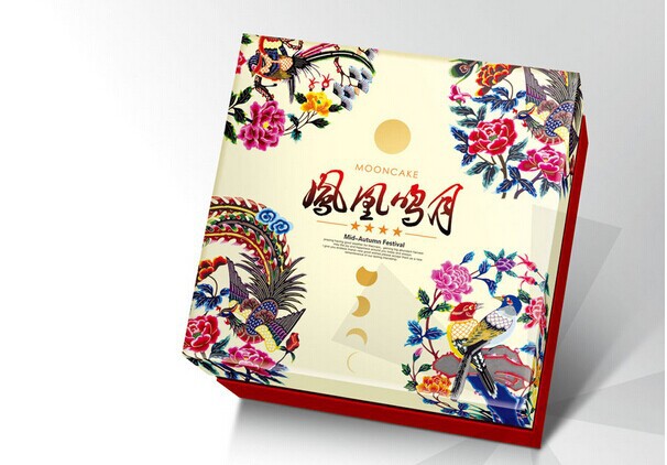 定制新款6粒装凤凰明月月饼包装盒 中秋送礼月饼盒可提供手提袋
