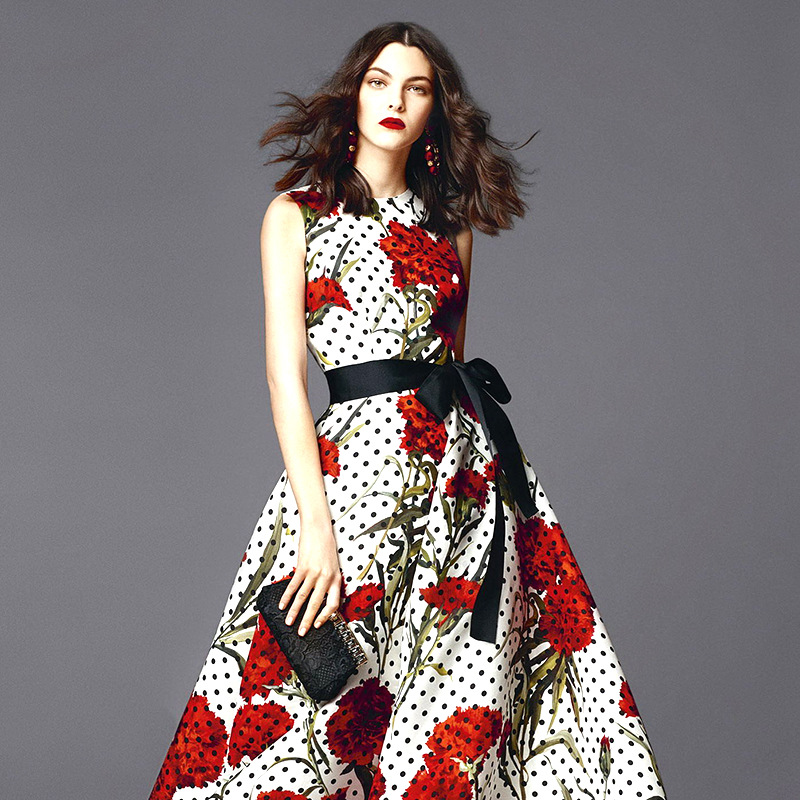 2016款高端女性斑点印花服装布料 无纺印花布匹 加棉数码印花布料