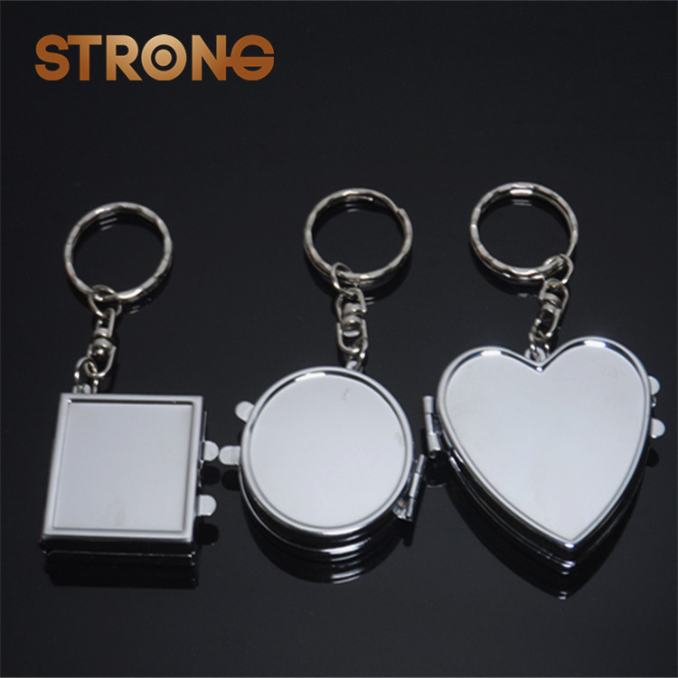 Creative metal photo frame key chain can put photos with mirror DIY photo studio gift