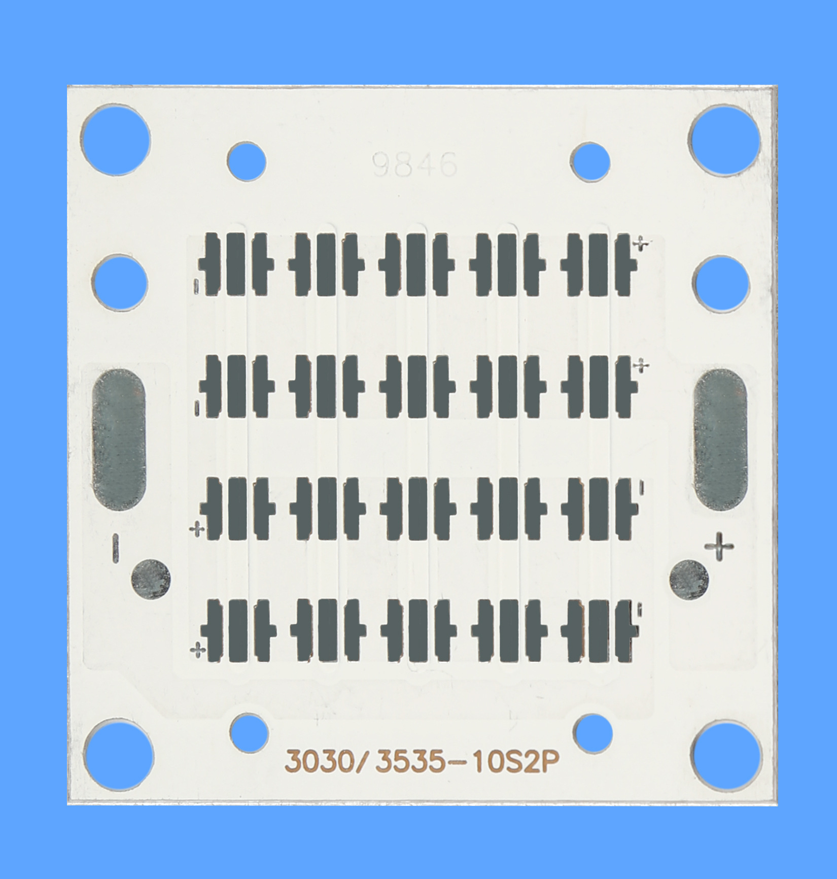 热电分离铜基板led工矿灯电路板40mm方形10串2并线路