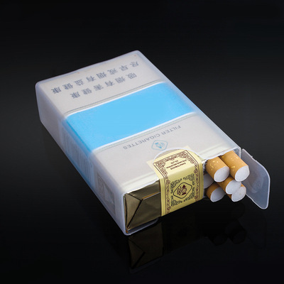 生产厂家塑料透明烟盒20支装可放整包烟盒量大可印广告LOGO