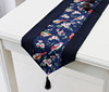 Ming and Qing Dynasties Classical Cotton Table flag Dark -colored handmade patchwork printing tea table stitching tea flag tea pad Zen retro cloth art