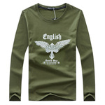 简男2016秋季新款男装翅膀男式长袖T恤大码男士印花长袖t恤打底衫