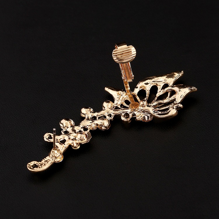 Clip D&#39;oreille En Forme De Papillon En Forme De Papillon En Diamant De Mode Exquis display picture 1