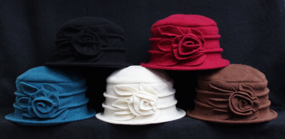 Woolen top hats, basin hats, winter hats for middle-aged and elderly women, high-end and elegant hats, middle-aged hats, woolen mother hats pic 1