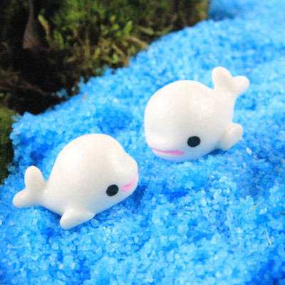 多肉微景观摆件 生态瓶造景配件 PVC白色小海豚  单个价|ms