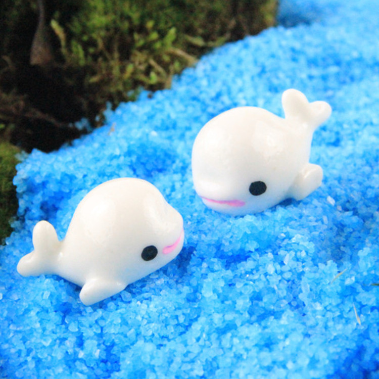 多肉微景观摆件 生态瓶造景配件 PVC白色小海豚  单个价|ms