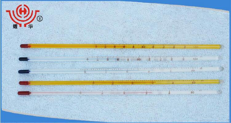 厂家长期供应外销普通玻璃温度计-50+50℃检测合格低温正负