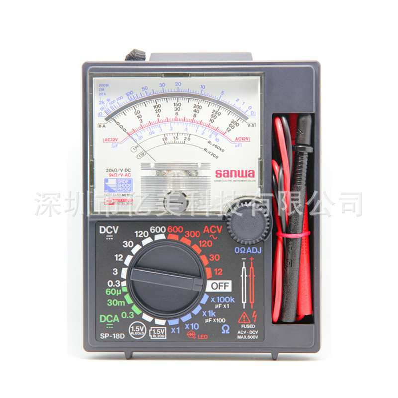 日本三和SANWA SP-18D/SP18D指针式万用表 低电量电阻 电池检测