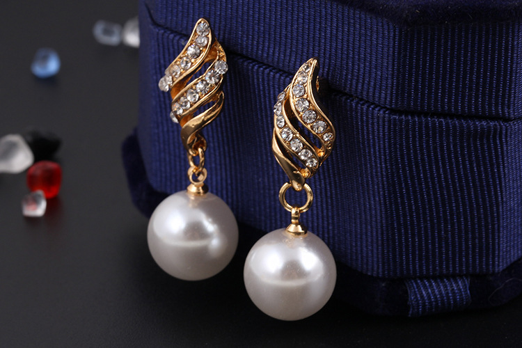 Fashion New Simple Pearl  Necklace Earrings  Set display picture 2