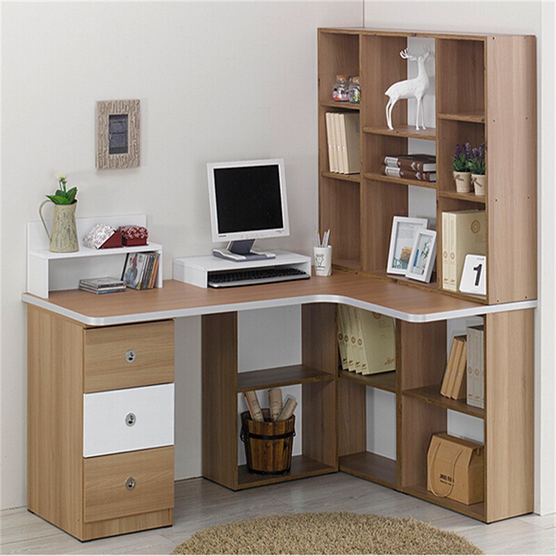 Wholesale Special Price Wooden Corner Combination Home Computer Desk Desktop Writing Computer Desk Can Be Customized