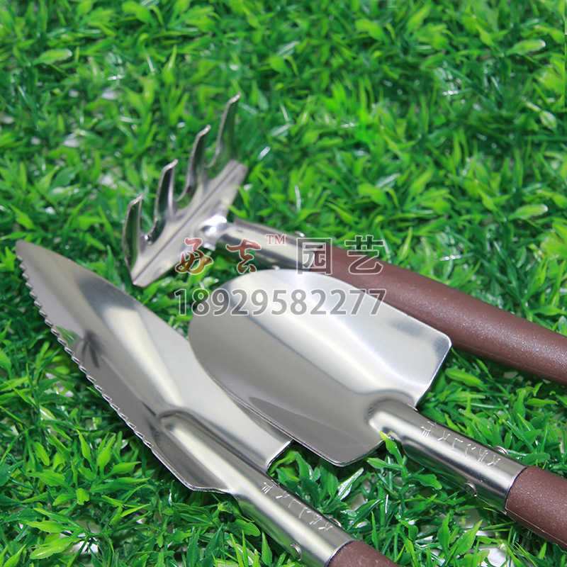 出口级 白钢 盆景三件套 园艺工具  树脂手柄 24套/箱 特价