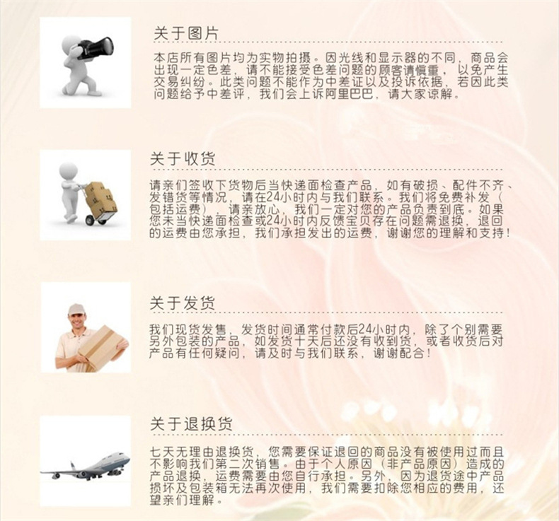 图片发货收货说明