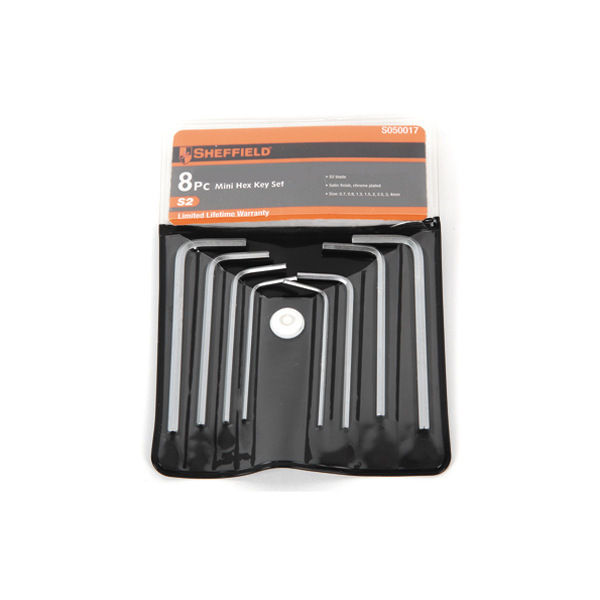 钢盾工具 8件套S2合金钢迷你型内六角扳手S050017 0.7-4mm
