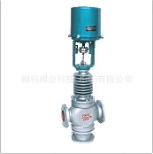 上海朗科阀业电动三通调节阀电子式电动三通合流调节阀