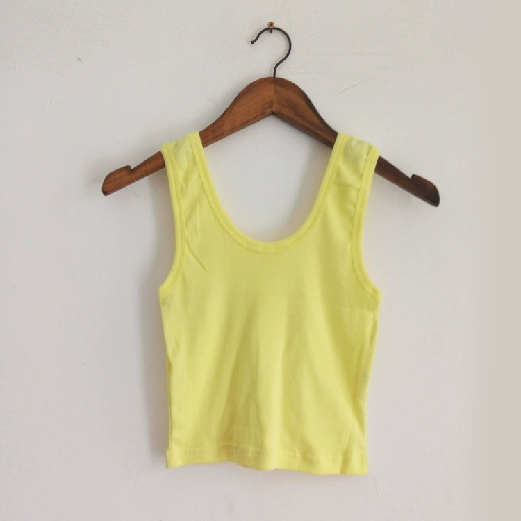 Women's Push-Up Bra Tank Top, Padded Crop for Yoga & Sleep, One Size, Elastic 60–90 cm