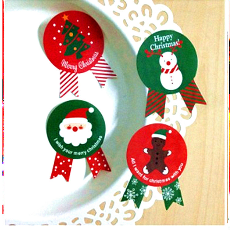 لطيف سانتا كلوز ثلج عيد الميلاد هدية الزخرفية ملصقات display picture 3