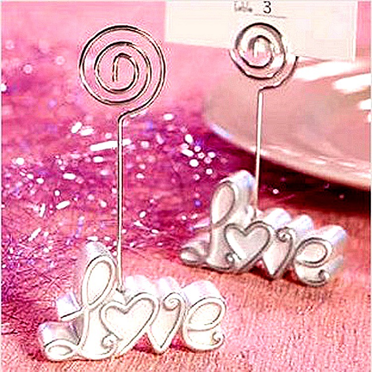 厂家直销婚庆用品创意款精致love席位夹欧式桌卡夹贵宾名片夹特价|ms
