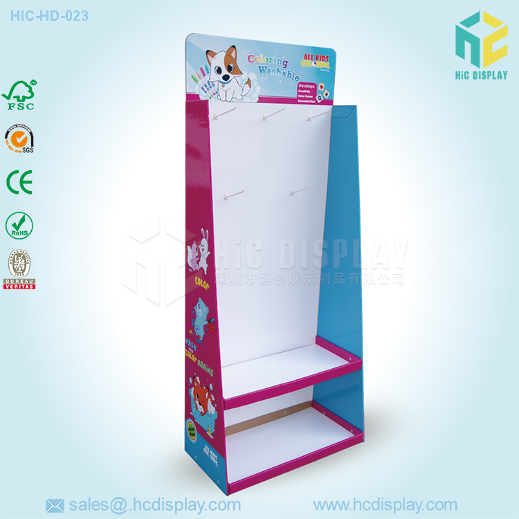 厂家供应饰品纸展架 挂钩式玩具纸货架 环保文具纸展示陈列货架