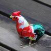 Nostalgic retro, handmade iron bars iron rooster jumping chicken post -80s iron skin toy treasure collection