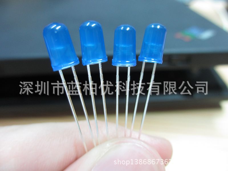 现货库存 全系列 LED直插发光管 F5 5MM 蓝色 蓝灯 蓝光 蓝发蓝