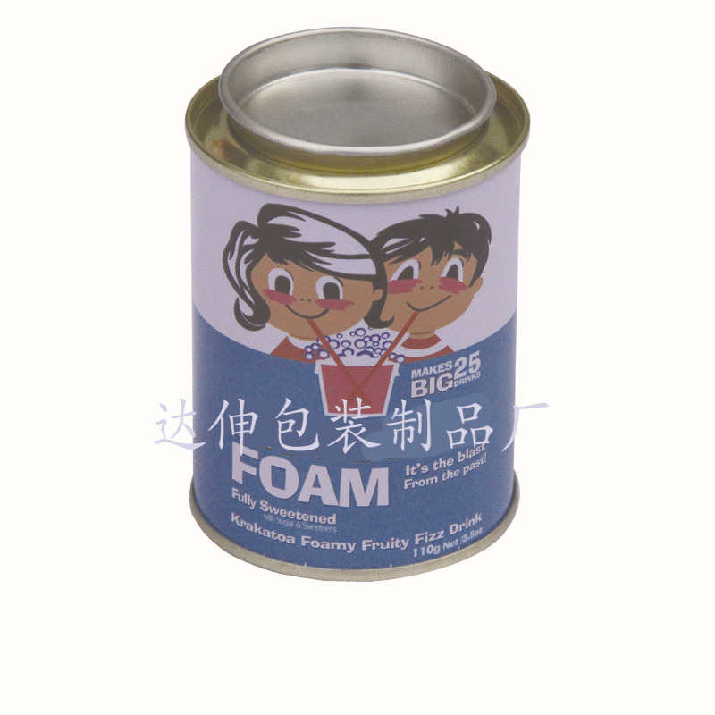 密封性超强 200ML圆马口铁食品小罐 撬盖圆形密封糖果铁罐