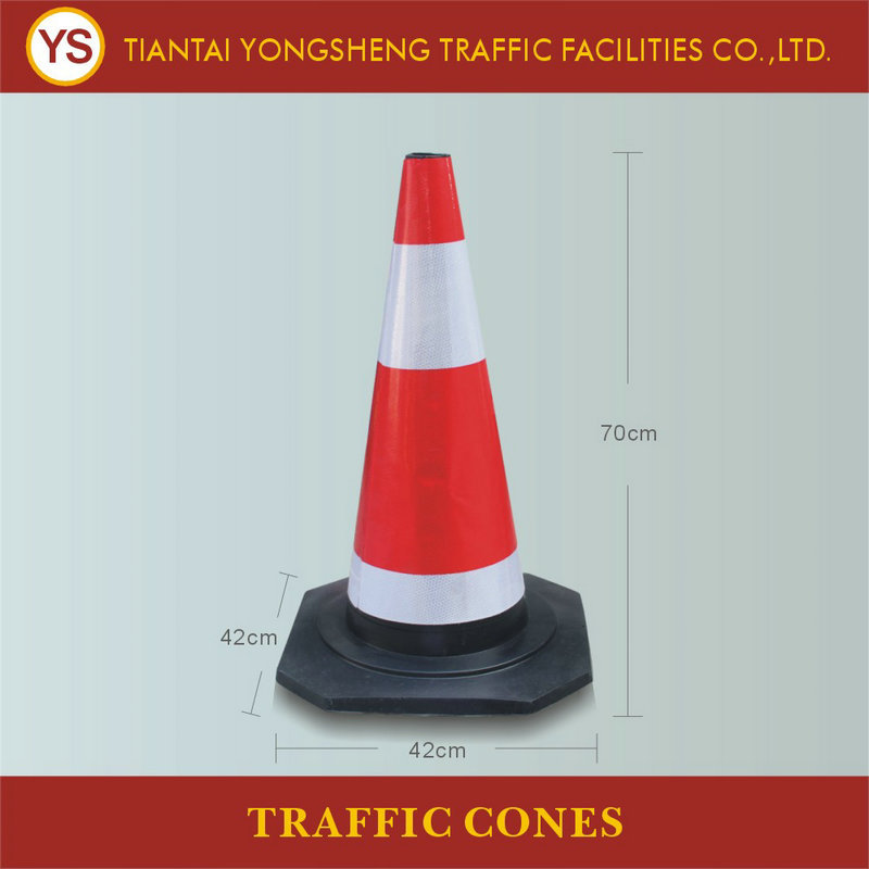 厂家直销 交通橡胶路锥 70cm反光路锥 交通安全隔离锥 路墩|ms
