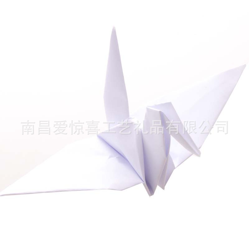 厂家批发纸质工艺品白色千纸鹤折纸成品婚礼布置道具橱窗挂饰礼品|ms