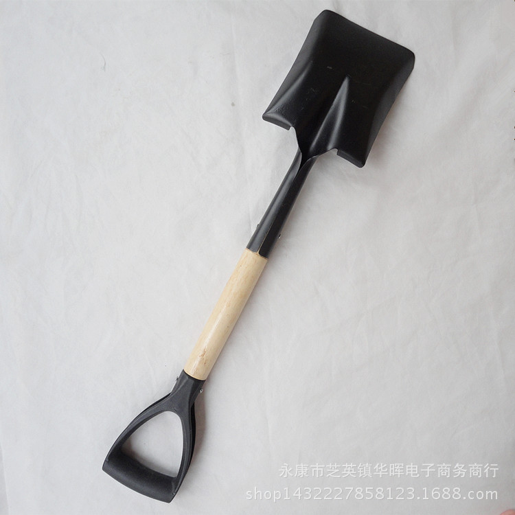 园林铲方头锹木柄加厚钢锹推雪锹农用尖锹铁铲子户外钓鱼挖土消防