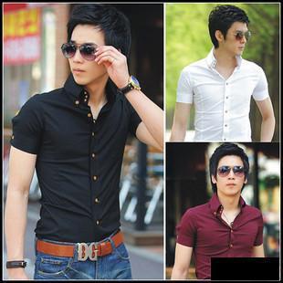 Summer New Men'S Short-Sleeve Shirt Men'S Cotton Shirt