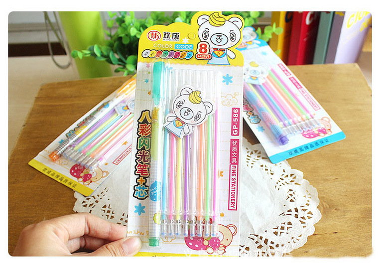1 Piece Colorful Class Learning Plastic Cute Gel Pen display picture 1