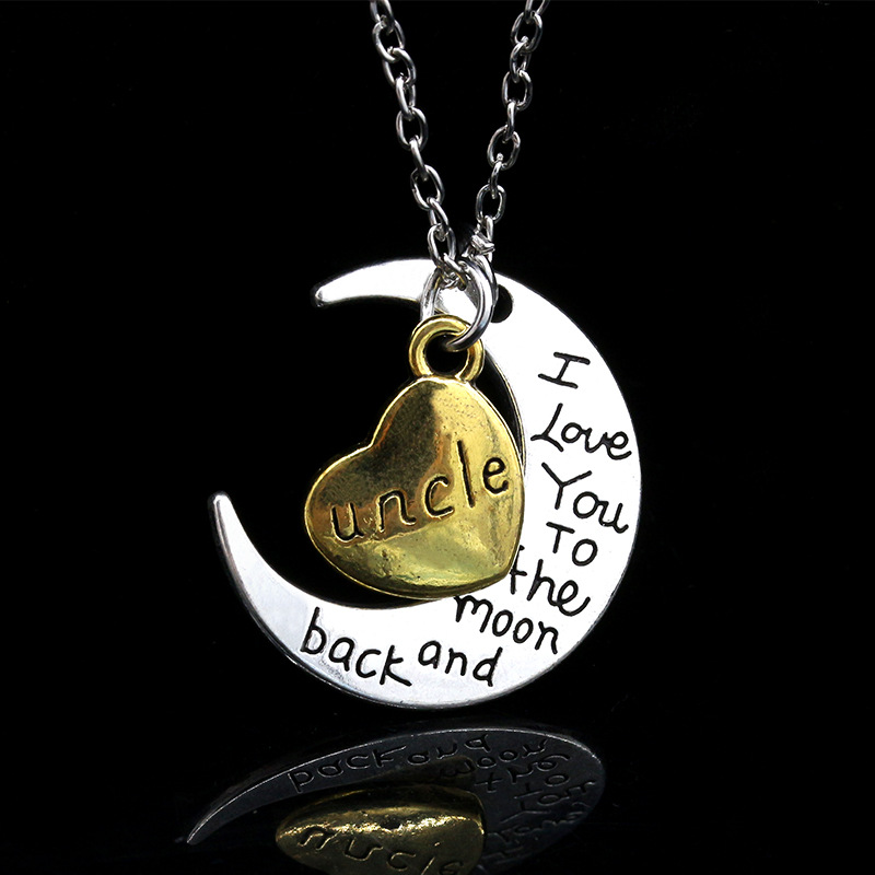 new moon love letters fashion trend alloy necklace  wholesale