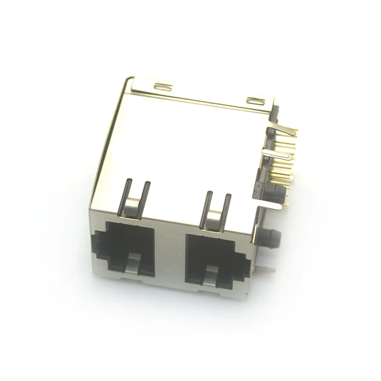 [Шэньчжэньский завод, разъем для ТВ-приставки RJ45-8P8C 2x1 с косым входом, гнездо RJ45, сетевой разъем]
