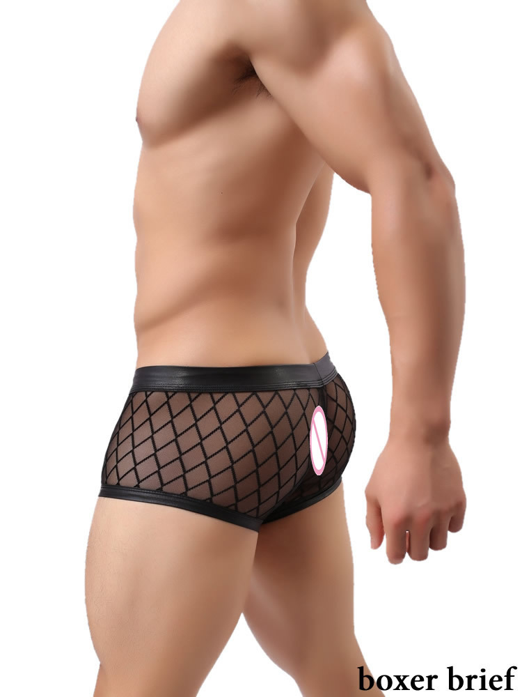 Diamond Mesh Boxer Briefs Detail 1