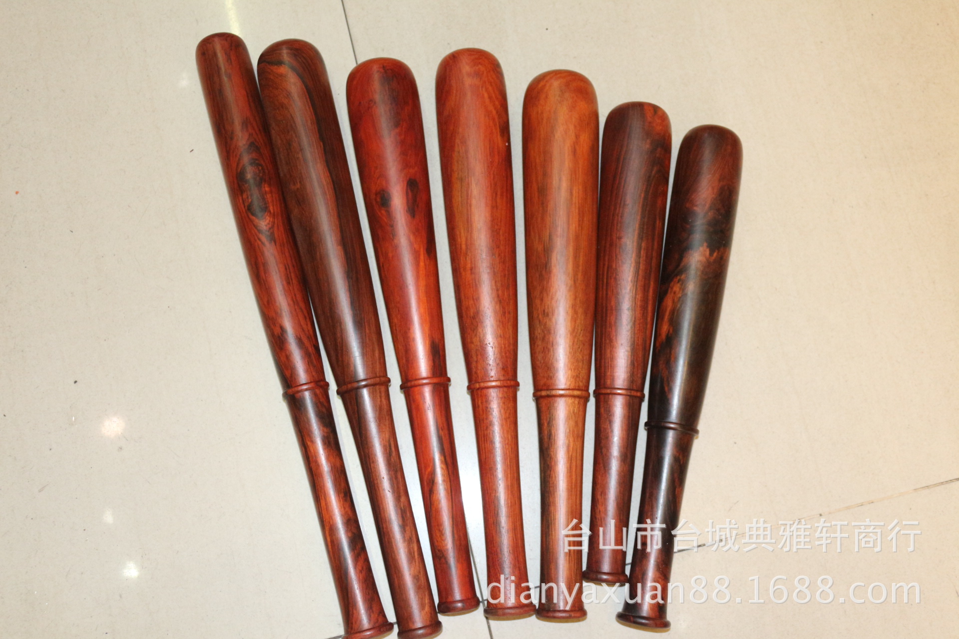 老挝大红酸枝木整木棒球棍5.5x5 (6)