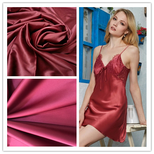 现货供应50D亚光弹力缎 仿真丝 色丁布 仿真丝内衣睡衣服装