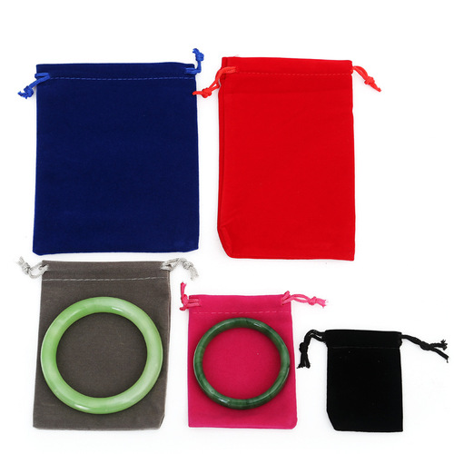 优质束口绒布袋 抽绳饰品袋 首饰包装袋 吸管耳机移动电源收纳袋