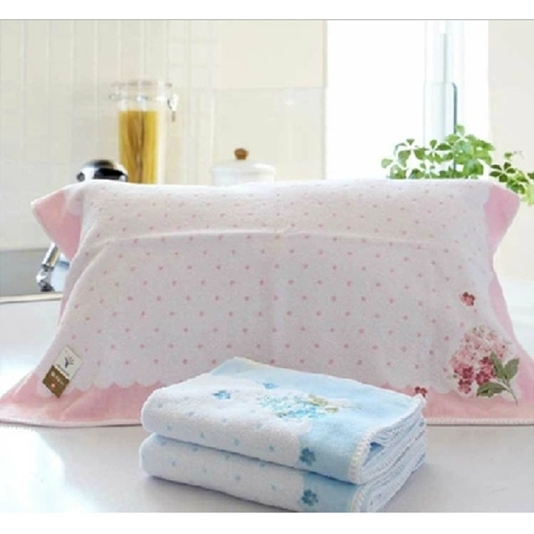 Мягкие и удобные полотенца-подушки из хлопка с вышивкой Golden Fresh Rose S2096