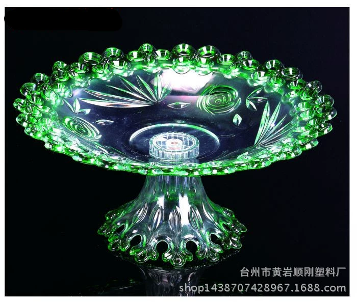 [Аcrylic high-end colored base fruit tray KTV fruit plate candy plate transparent fruit plate snack dish]