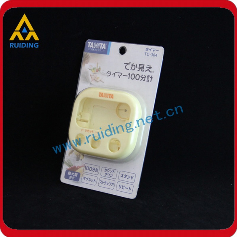 出口日本 计时器环保pet插卡式吸塑