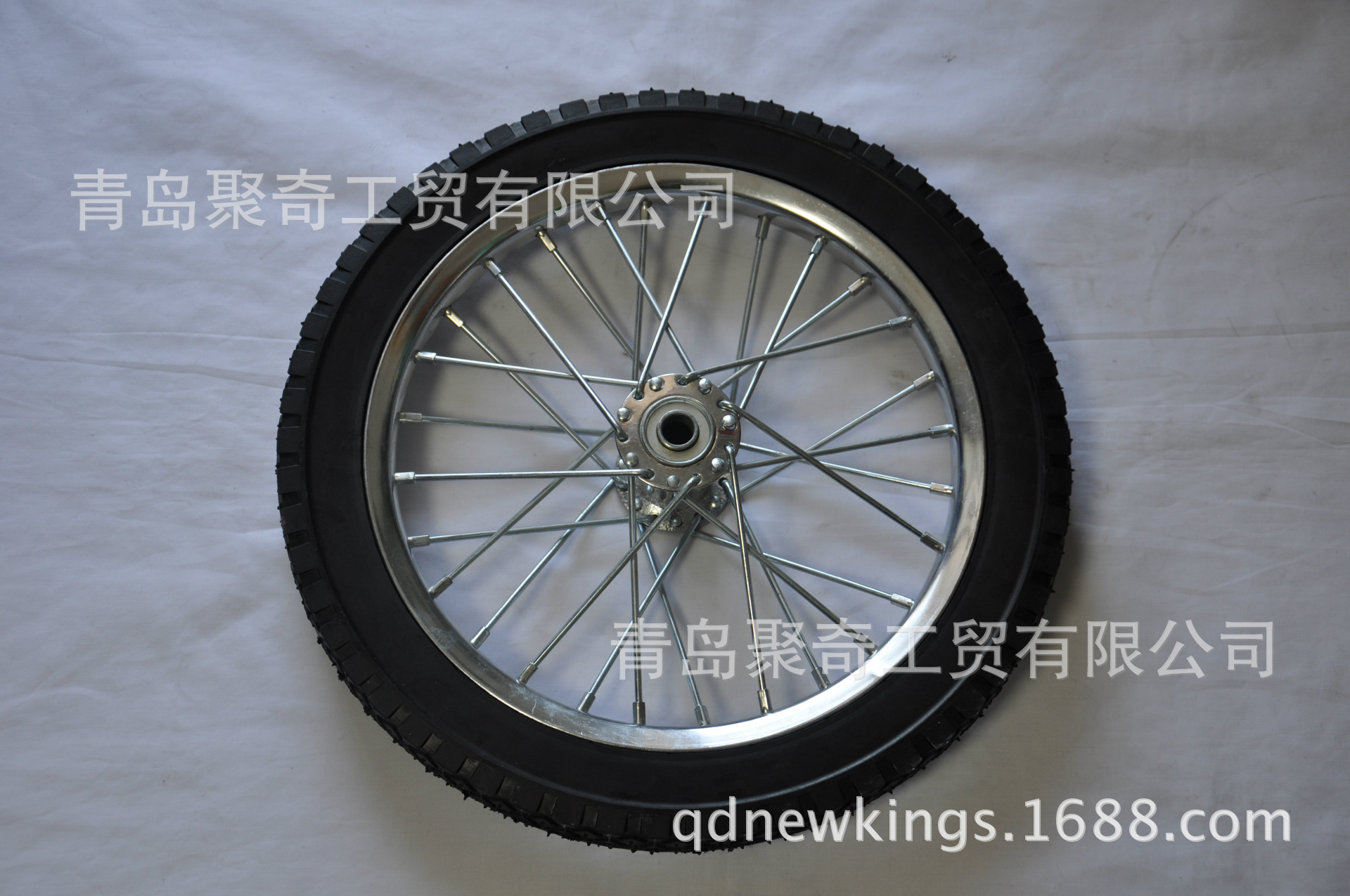 16x1.75橡胶空心轮子 钢圈条幅橡胶实心工具车轮子