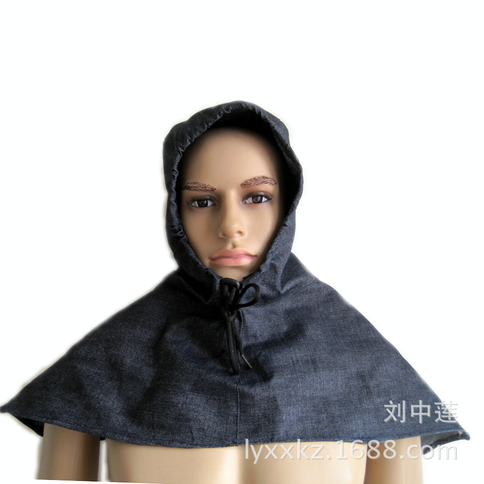 无帽沿套头披肩帽