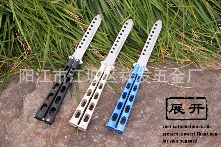 Practice with butterfly for training, butterfly knife, USA