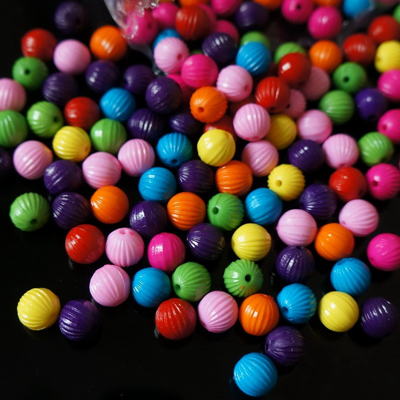 手链项链饰品配件 DIY儿童饰品 女童手链串珠材料 彩色南瓜珠详情图5