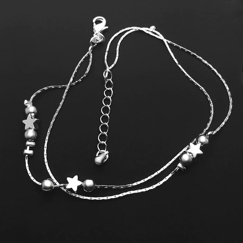 Jewelry, accessory, retro silver ankle bracelet, wholesale