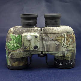 博士乐漂浮式10X50双筒望远镜迷彩枫叶航海带罗盘测距防水
